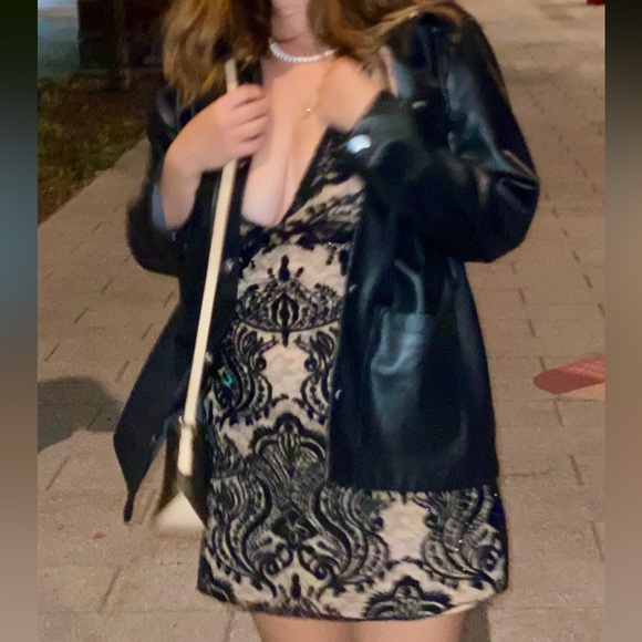 Sequin Lace Mini Dress - Free People - Picture 5 of 5